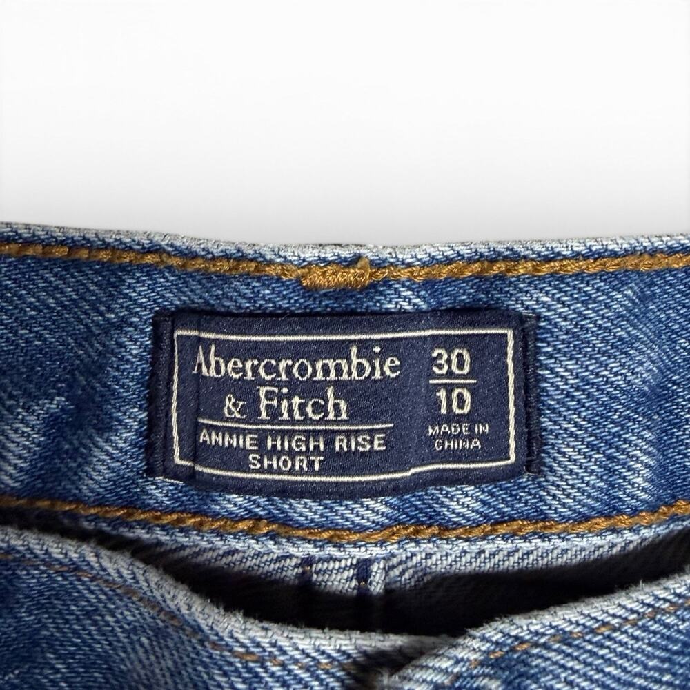 Abercrombie & Fitch Shorts 2 Pair Blue Jean Annie High Rise Cutoff Distressed 30 - Picture 5 of 8